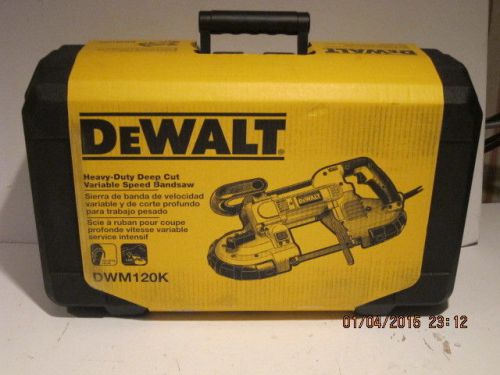 Dewalt dwm120k-2012-variable-speed deep cut portable band saw kit free ship nisb for sale
