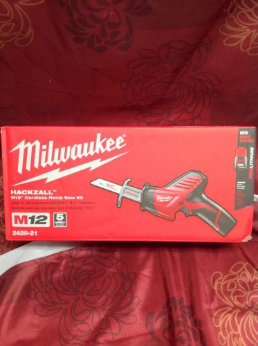 ***new***milwaukee 2420-21 12 v hackzall reciprocating saw kit  red li-ion for sale