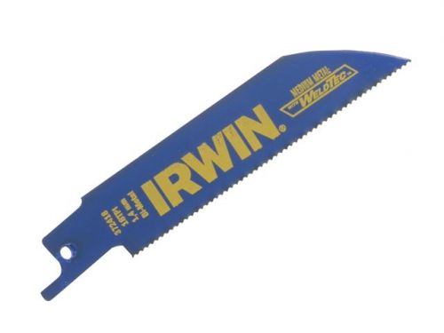 IRWIN Sabre Saw Blade 418R 100mm Metal Cutting Pack of 5