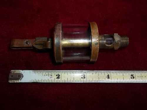 SMALL BRASS DRIP OILER DATED 03-30-15 FOR A HIT &amp; MISS ENGINE