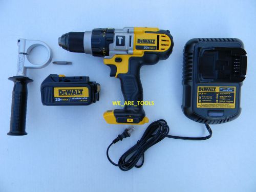 New Dewalt DCD985 20V Cordless Hammer Drill, DCB200 Battery, Charger 20 Volt MAX