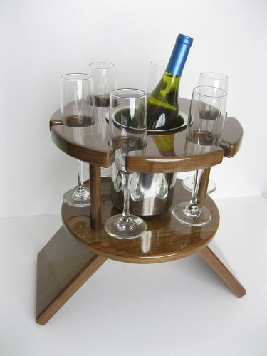 Compact 6 Flute Glass Champagne, Wine Table, Limousine, Party Bus