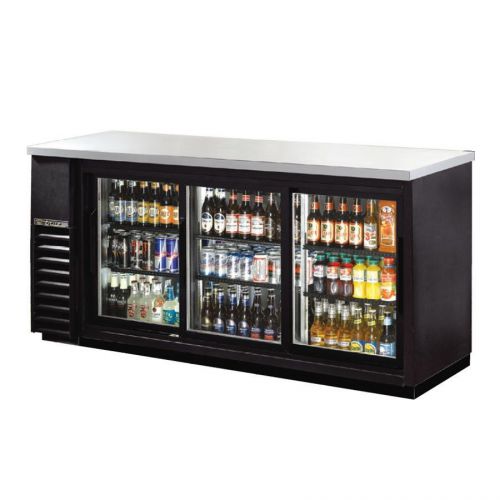New true 73&#034; black/ss (3) glass sliding door bar back - all sizes available! for sale