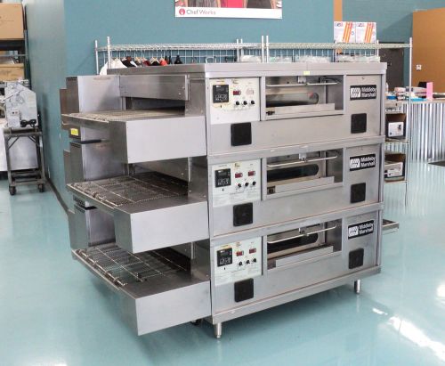 Middleby marshall pizza oven ps555g triple stack conveyor oven nat gas for sale