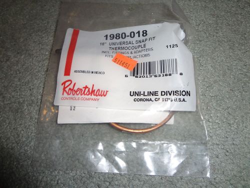 Robertshaw 1980-018 Thermocouple 18&#034; Thermocouple New in Package