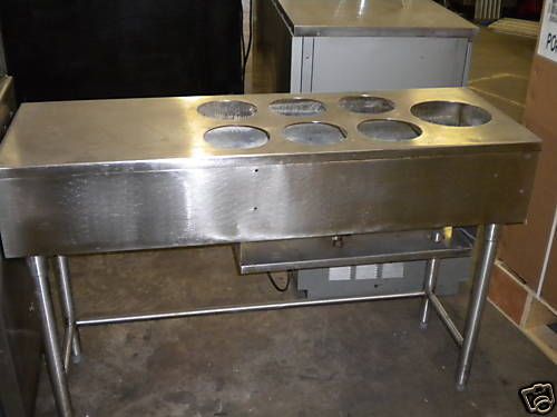 Custom steam table with circular inserts - water bath!! for sale