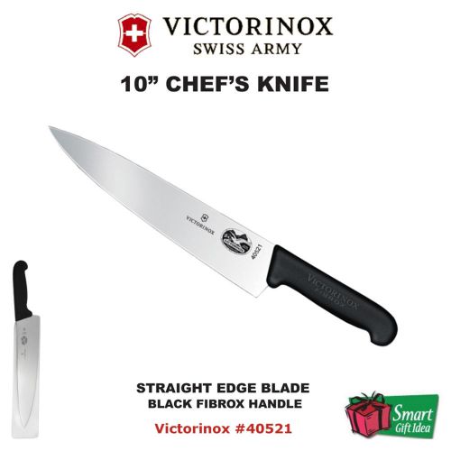 Victorinox SwissArmy 10&#034; Chefs Knife, Straight Edge Blade, Fibrox Handle #40521