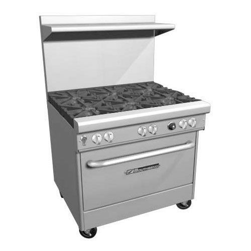 Southbend 4361d range, 36&#034; wide, 6 burners with standard grates (33,000 btu), wi for sale