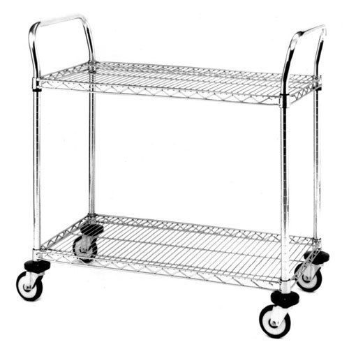 Intermetro two-shelf chrome utility cart for sale