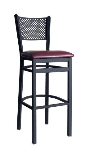 New polk metal restaurant perforated back bar stool for sale