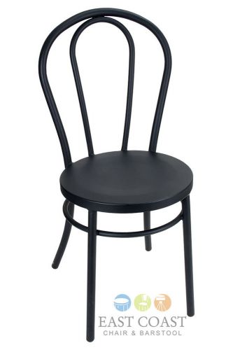 New Aero Collection Indoor / Outdoor Steel Bistro Chair, Black