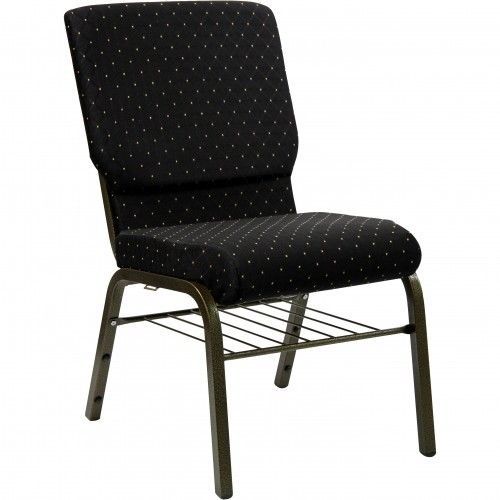 Flash Furniture XU-CH-60096-BK-BAS-GG HERCULES Series 18.5&#039;&#039; Wide Black Dot Patt
