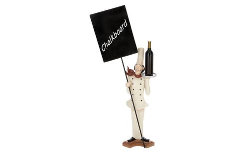 On Sale Polystone Blackboard Decor - French Chef Figure With Blackboard