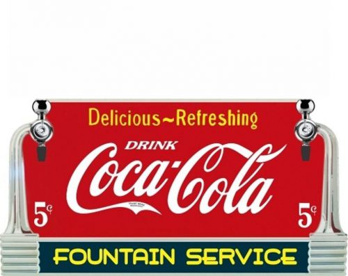 Vintage style  coke coca cola fountain decal / sticker - very nice for sale