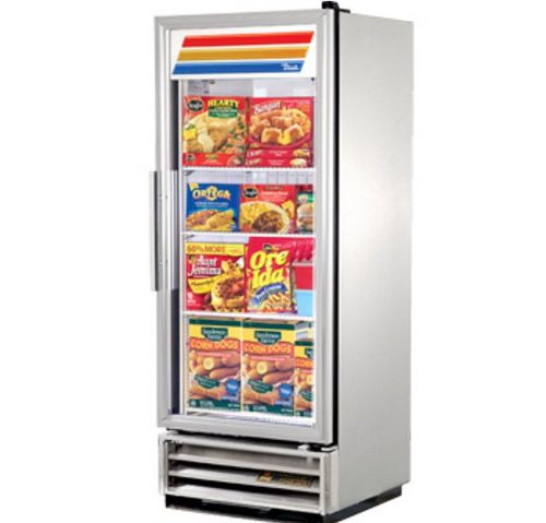 True t-23fg t-series stainless reach-in glass swing door -10f freezer for sale