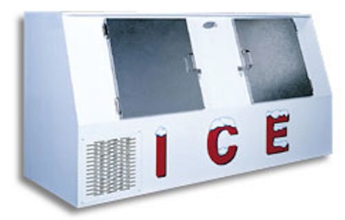 NEW LEER LOW PROFILE OUTDR L612, COLD WALL SOLID DOOR, ICE MERCHANDISER-61 CU FT