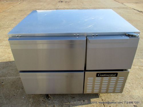 43&#034; CONTINENTAL CURA-43 REFRIGERATED CHEF BASE UNDERCOUNTER on casters
