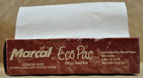 Marcal ~ 8&#034; x 10.75&#034; interfolded dry waxed deli paper ecopac ~ 500 sheets ~ 5291 for sale