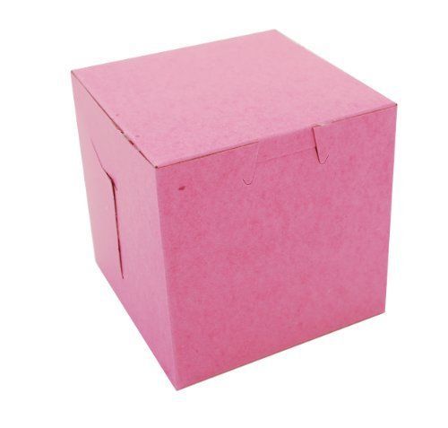 Pink Paperboard Non Window Lock Ner Bakery Box 4&#034; Length Width Height