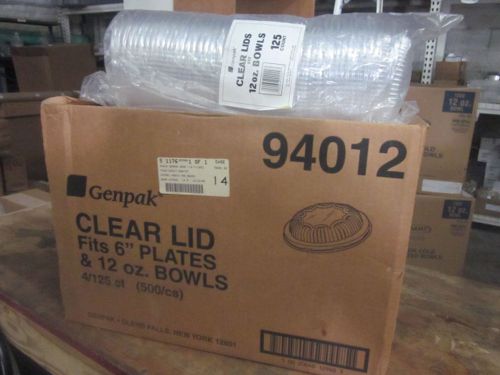 Genpak 94012 0.88-Inch Height Clear Plastic OPS Dome Lid for All 12-Ounce Bowl 1