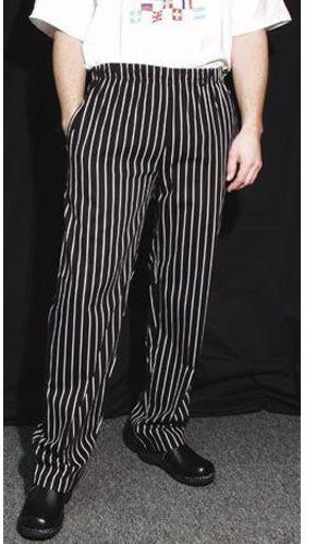 Chef revival e fit chef pants ton white/black pinstripe perfect choice for sale