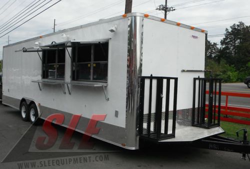 Concession Trailer 8.5&#039;x24&#039; White - Vending Food Catering Custom