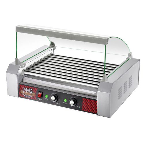 Great northern popcorn commercial 24 hot dog 9 roller grilling machine w/ cover for sale