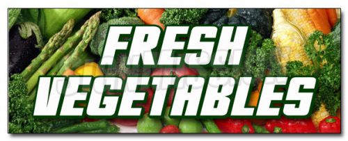 36&#034; FRESH VEGETABLES DECAL sticker produce farmer market picked veg organic