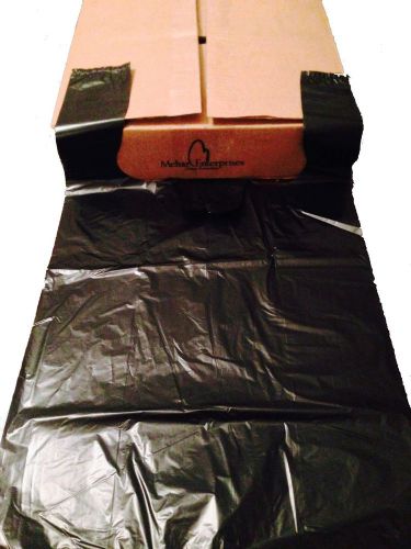 (1000) LARGE BLACK Bags T-Shirt Merchandise Mehar Plastic Bag 11.5x6.5x21 15Mic