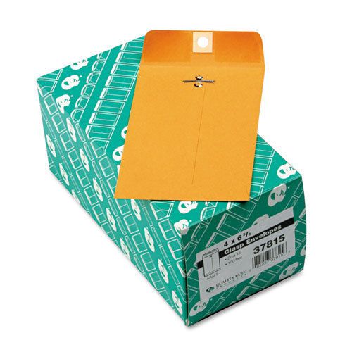 Clasp envelope, 4 x 6 3/8, 28lb, brown kraft, 100/box for sale