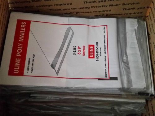 Approx 698 uline poly mailers 6&#034; x 9&#034; s-3352 nib for sale