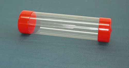 1 Qty. 3&#034; x 12&#034; L Clear Plastic Packing Storage or Shipping Tube W/Caps