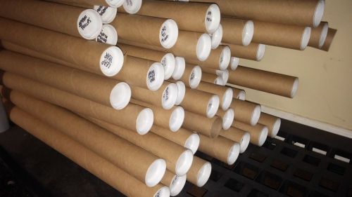 75 Mailing Tubes - 31&#034;x1.5&#034; Shipping Poster Tubes Blueprint w/ End Caps
