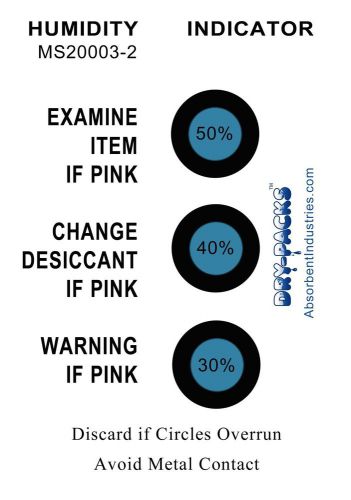 Humidity Indicator Card, 3 Dot, Pack of 200