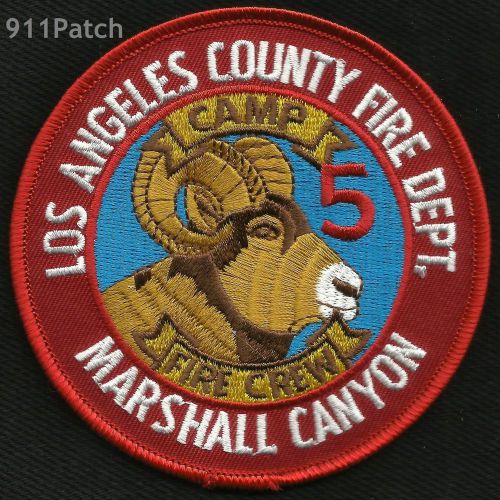LOS ANGELES, CA - County Fire Dept MARSHALL CANYON Camp 5 Crew FIREFIGHTER Patch
