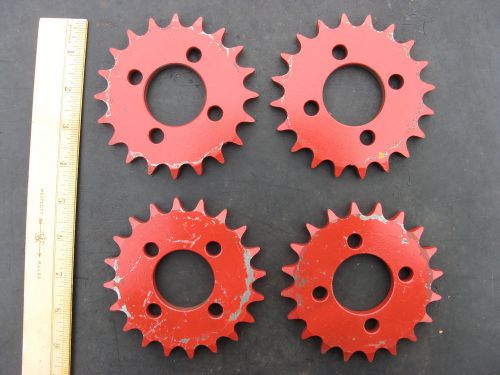 four #50 ROLLER CHAIN SPROCKETS 1 5/8&#034; Bushed Bore -20 TOOTH- NOS