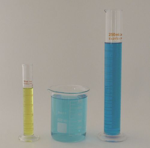 Cylinder set 250ml 50ml beaker 600ml borosilicate glass griffin cylinders lab for sale