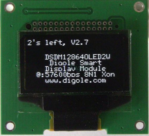 0.96&#034; 128x64 Digole Smart Display Module Bootloader+Graphic API White Color OLED