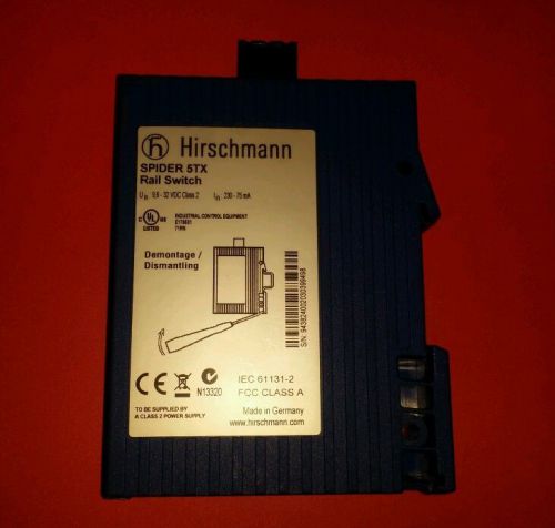 HIRSCHMANN SPIDER 5TX RAIL SWITCH ETHERNET