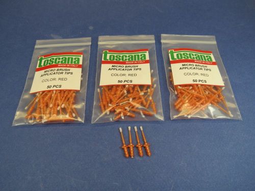 Dental brush micro applicators tips red set /3 bag 150 pcs toscana original for sale