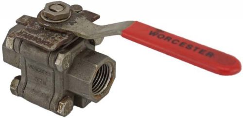Worcester r17cwp1500 1/2&#034; 466p vse stainless steel ball valve cf8m body for sale