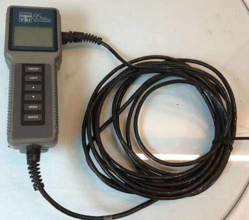 Ysi 85 oxygen conductivity, salinity &amp; temperature meter w probe &amp; 25 foot cable for sale