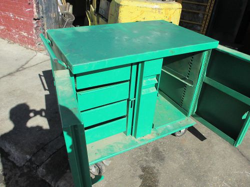 Greenlee gre3448 2 door cabnet/work bench gang box w/casters 34w&#034;x48d&#034;x24h&#034; for sale