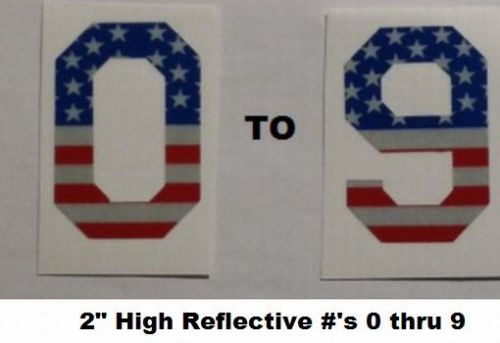 2 pc - Reflective 2&#034; high Flag Numbers