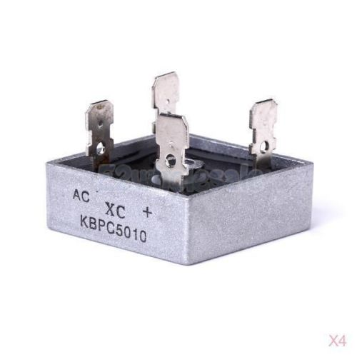 4x KBPC5010 KBPC-5010 Metal Case Diode Bridge Rectifier 35A 1000V