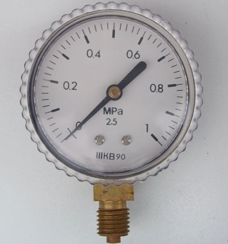 0-1 MPa Air Pressure Gauge Manometer, M12x1.25 Thread, 58mm, 0-10 Bar NOS