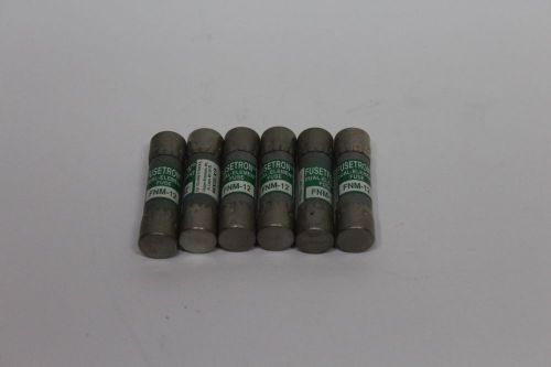 Lot of 6 cooper bussmann fnm-12 fuse new no box for sale