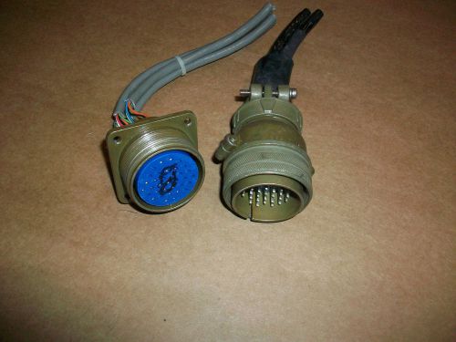 Amphenol MS Military Connector Size 28 Plug &amp; Socket Set  16 pin