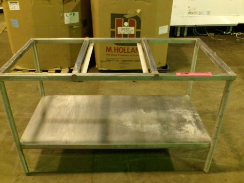 Stainless Steel Prep Table with clips for poly tops, no tops,  underneath shelf