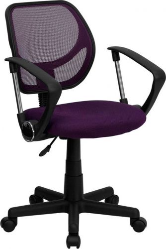 Mid-Back Purple Mesh Task Chair with Arms (MF-WA-3074-PUR-A-GG)